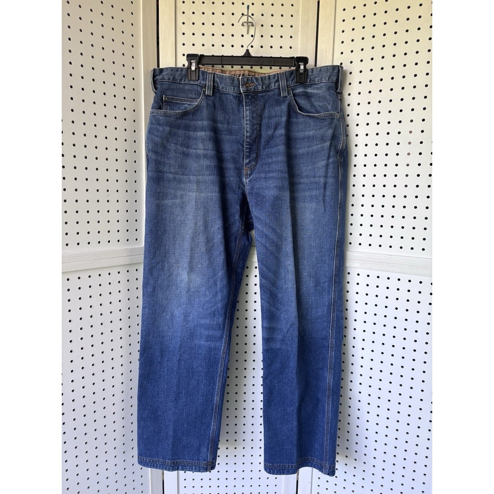 Duluth Trading Flex Ballroom Relaxed‎ Fit Jeans Mens 40x30 Blue Workwear Denim